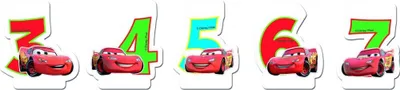 Produktbild von Cars-Kerze 3.-7.Geburtstag bunt