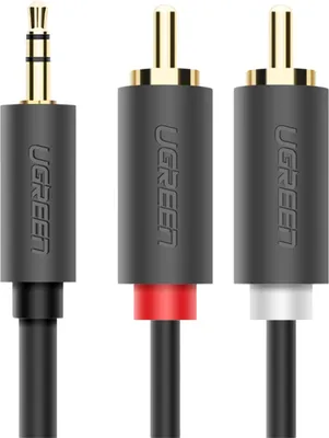 Immagine prodotto di Ugreen UGREEN AV102 2x RCA cable (Cinch) jack 3.5 mm 1.5m (black)
