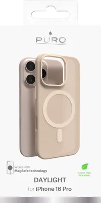 Zdjęcie produktu dla PURO Daylight, Pokrowiec, Apple, iPhone 16 Pro, 16 cm (6.3"), Beżowy, Półprzezroczysty