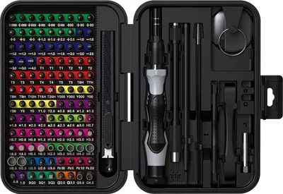 Image de Niclous Jeu de tournevis 132 pièces Outil de précision Bit Kit de réparation