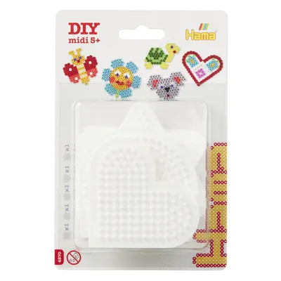 Image de Hama 4570 Hama Stiftplatten "Quadrat, Kreis, Sechseck, Herz, Stern"