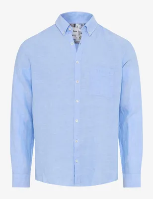 Produktbild von Brax - Herren Leinen Hemd, Style Daniel S (74-0006), Größe:M, Farbe:Sky (29)