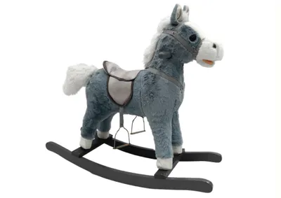 Image de Cheval à bascule 74 cm Sons Gris