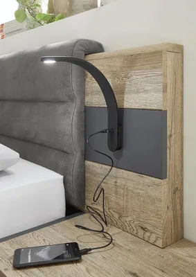 Produktbild von SILKA Leseleuchte 2er-Set, neutralweiß, mit USB-Anschluss, 2 m Kabellänge, schwarz