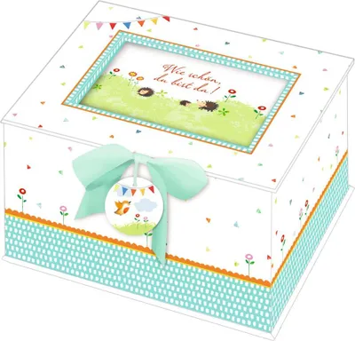 Produktbild von Coppenrath Verlag Baby-Schatzkästchen Wie schön,du bist da! (Aufbewahrungsbox)