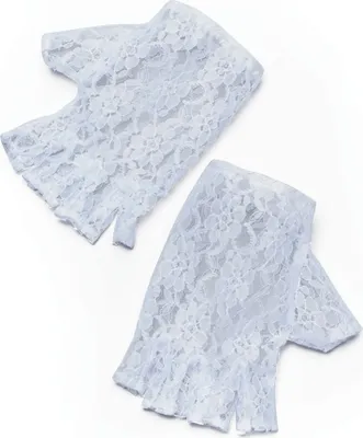 Immagine prodotto di Guanti in pizzo da donna Bristol Novelty, senza dita (1 paio) BN1345 (taglia unica) (bianco)