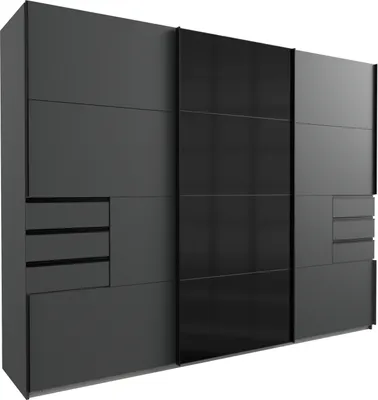 Produktbild von Kleiderschrank Saigon Schwebetüren Graphit schwarz 270