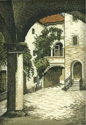 Produktbild von RTO Kreuzstich-Set 'Altstadt' r158, Zählmotiv, 19x28 cm