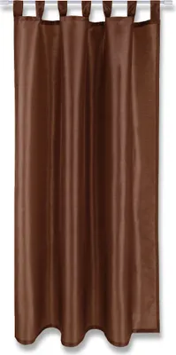Produktbild von Gardine Alessia blickdicht mit Schlaufen, Maße: 140x145cm, Farbe: Braun
