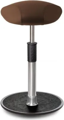 Produktbild von Sitz- Stehhocker Free Tall Triangel Boxmark Leder Braun chrom /schwarz.
