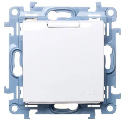 Productafbeelding van Contactdoos Simon CGZ1BU.01/11, wit, kunststof, IP44, 250 V, 77 mm, 44 mm