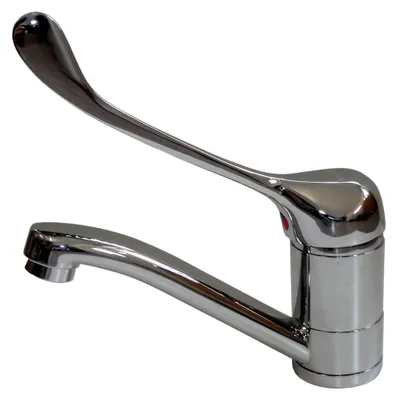 Produktbild von Niederdruck Hygienearmatur für Küche und Waschbecken, Wasserhahn mit langem Hebel für Arztpraxis und Werkstatt