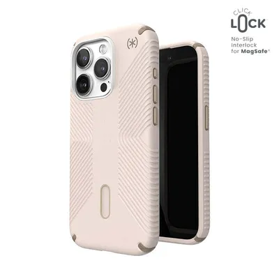 Zdjęcie produktu dla Speck Presidio2 Grip ClickLock & Magsafe - Etui iPhone 15 Pro (Bleached Bone / Heirloom Gold / Hazel Brown)