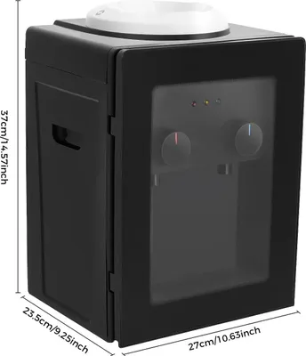 Produktbild von Tragbarer Wasserspender - Tischgerät für Heiß-/Kaltwasser - Heizen 550 W - Kühlen 75 W - Heißwasser 85–95 °C - Innenbehälter Edelstahl - Schwarz