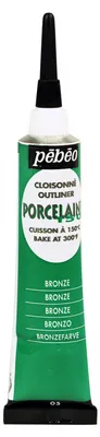 Immagine prodotto di Pebeo Porcelaine 150 contorno a rilievo per porcellana 20 ml - Verde bronzo