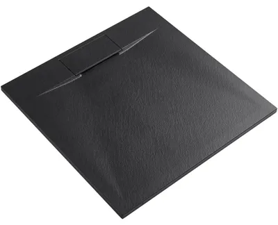 Immagine prodotto di CERANO - Piatto doccia quadrato Enzo - SMC/composito minerale - nero opaco testurizzato - 90x90x3 cm