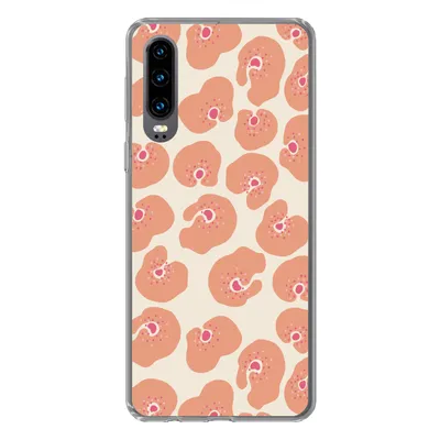 Produktbild von MuchoWow® Handyhülle Schutzhülle Hülle für Huawei P30 Blume - Muster - Abstrakt Silikon Softcase Handy Hülle - Kartenbesitzer