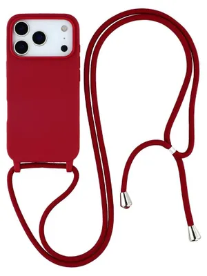 Produktbild von iPhone 17 Pro Hülle - Coverup Silikon Back Cover mit Handykette - Rot