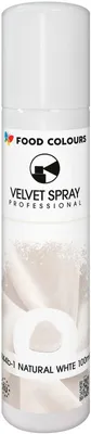 Zdjęcie produktu dla Zamsz w Sprayu 100ml Biały - Barwnik Aksamitny Velvet Spray do Tortów i Deserów