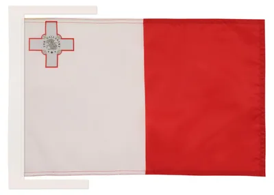 Produktbild von Malta Flagge 45x30 cm Polyester 100D mit Kordeln, Republik Malta Fahne