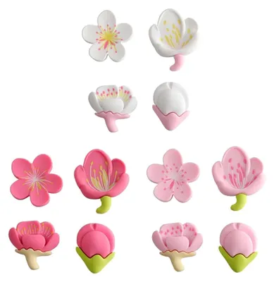 Produktbild von Kühlschrankmagnete mit 3D-Sakura-Blüten, niedliche Magnete für die Dekoration von Spinden und Whiteboards, florale Kühlschrankmagnete für Zuhause und Küche