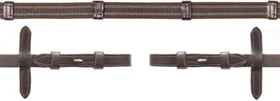 Produktbild von Schockemöhle Sports Zügel Grip Gurtzügel Dark Brown/Silver WB