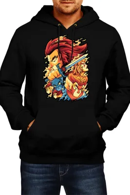 Obrázek produktu pro Pánská Mikina S Kapucí Japan Anime Manga Comics Thundercats 01, Man S / Černá