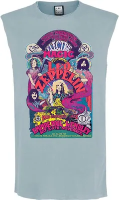 Image de Amplified - "Electric Magic" Haut sans manches pour homme/femme Unie Sans manches GD1892 (L) (Bleu étrange)
