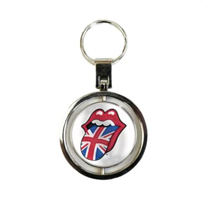 Produktbild von The Rolling Stones - "UK & US Tongues" Spinner-Schlüsselanhänger RO7791 (Einheitsgröße) (Rot/Weiß/Blau)