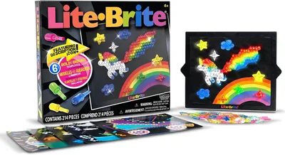 Obrázek produktu pro Brite Basic Fun 2215 Lite-Brite Ultimate Classic, světelné kreslicí prkénko, LED kreslicí deska s barvami, světelné hračky pro kreativní zábavu