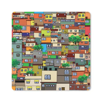 Produktbild von MuchoWow® Mauspad Mousepad Patterns - Gebäude - Zentangle 30x30 cm - Mousepads - Maus Mat - Pad - Mausunterlage - Gaming