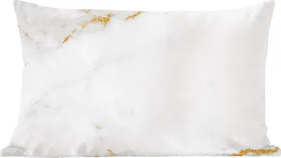 Produktbild von MuchoWow® Zierkissen Sofakissen Wohnzimmer Dekokissen 50x30 cm Marmor - Gold - Weiß - Luxus - Wohnzimmerdekoration - Polster mit Photo