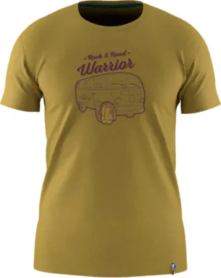 Gelbes T-Shirt von La Sportiva mit dem Aufdruck "Warriors".