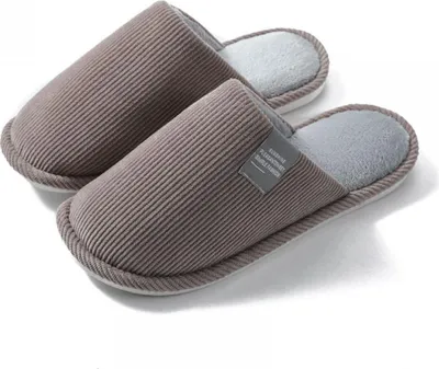 Produktbild von Baumwollpantoffeln Damen Herbst und Winter Indoor Dicker Boden Bequeme Einschlussplüsch Warm Paar Zuhause Herren Winter Baumwollpantoffeln Kaffee 42-43 94 Seitenetikett