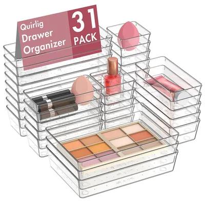 Obrázek produktu pro Organizér zásuvek - Průhledný - Stohovatelný - 31 kusů - 4 velikosti
