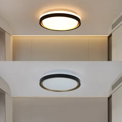 Produktbild von ZMH LED Deckenleuchte Schwarz Dimmbar Wohnzimmer mit Fernbedienung 18W Ø30cm Rund Modern Schlafzimmerlampe
