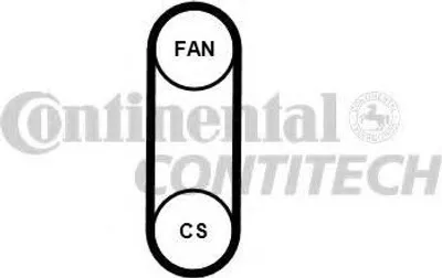Produktbild von Continental ContiTech 4PK711 ELAST T1 Keilrippenriemensatz für VW Crafter 30-50