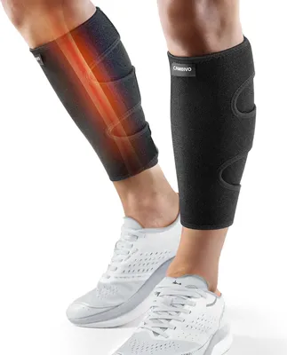 Produktbild von CAMBIVO Waden Kompression Wadenbandage 2 Stücke, Verstellbare Bandage, Wasserabweisender Wadenstütze Kompressionsstrümpfe ohne Fuß Muskelschmerzen, Schwellungen, Zerrungen, Krämpfe
