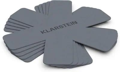 Produktbild von Pfannenschoner Filz, Pfannenschutz aus Filz zum Stapeln von Teller, Pfannen & Topf, 5x Pfannentrenner, Filz-Topfschoner im 5er-Set, Pfannenschoner & Stapelschutz Set, Tellerschoner 38 cm