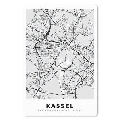 Produktbild von MuchoWow® Mauspad Mousepad Kassel - Karte - Deutschland - Stadtplan - Karte 18x27 cm - Mousepads - Maus Mat - Pad - Mausunterlage