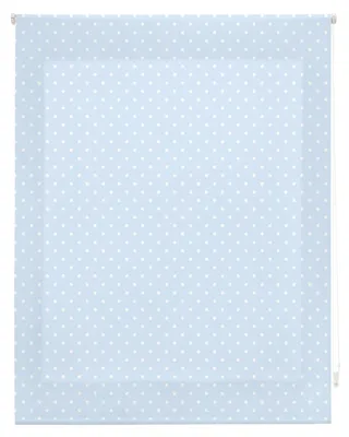 Speckrollo aus Stoff, Hellblau, 130x180 cm