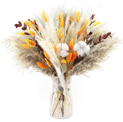 Immagine prodotto di Azomor: elegante decorazione bohémien con erba della pampa per l'autunno e le festività