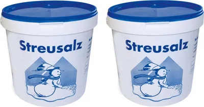Produktbild von 2x 10kg Streusalz im Eimer Auftausalz Straßensalz Tausalz Streumittel Steinsalz