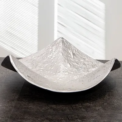 Produktbild von Obstschale, rund, Aluminium, Tablett, Struktur, Chabby Chic