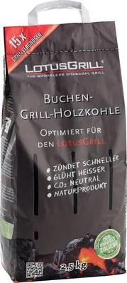Produktbild von LotusGrill LK-2500, Holzkohle, 2,5 kg, 1 Stück(e), Buche, CE, Tasche