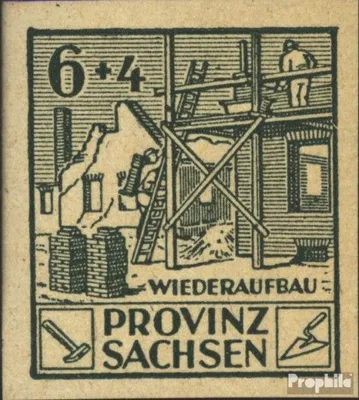 Produktbild von Briefmarken Sowjetische Zone (All.Bes.) 1946 Mi 87B VII, Gerüststange gebrochen postfrisch Wiederaufbau