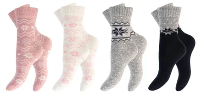 Produktbild von Black Snake Damen Norwegersocken 4er-Pack 40 % Wolle - 39/42 - Farblich sortiert