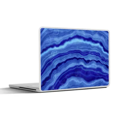 Produktbild von MuchoWow® Laptop Aufkleber Sticker Cover Achat Stein - Blau 30x22 cm - Laptop-Sticker