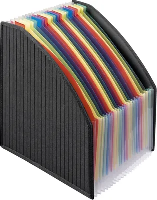 Produktbild von Stehsammler A4 255x150x40mmPP schwarz/mehrfarbig Packung mit 4 Stück