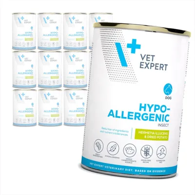 Produktbild von VetExpert Hypoallergenic Insect 12x375g Hypoallergenes Nassfutter Veterinärfutter für Hunde mit Insekten